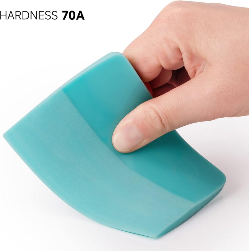 FOSHIO PPF Squeegee for Vinyl, Blue 70A Hardness Medium Size Anti-Scratch TPU Rubber Window Tint Squeegee for Paint Protection Film, Car Window Tinting - Image 3