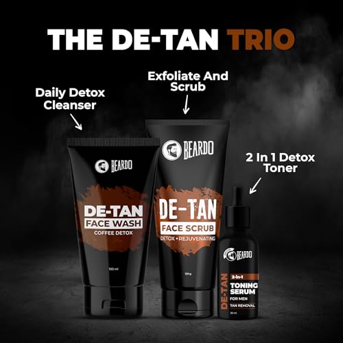 Beardo DeTan Face Scrub for Men, 100 gm | Coffee Scrub for Blackhead & Tan Removal | Natural Glow | Rejuvenates Skin - Image 5