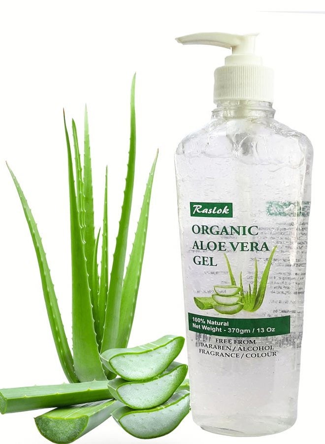 Raslok Aloe Vera Gel | Pure & Natural Aloe Gel | For Moisturizing Face Skin & Hair Care | Durable Moisturizing Hydrating Soothing Non-Sticky - 13 oz - 370gm (Natural) - Image 3