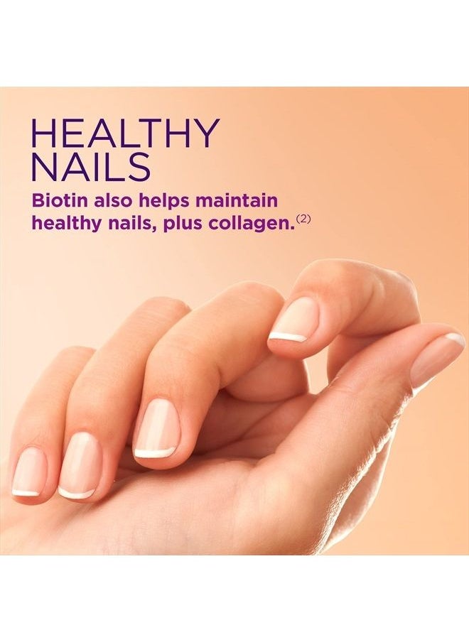 NATURE'S BOUNTY Hair, Skin & Nails with Biotin and Collagen, Citrus-Flavored Gummies Vitamin Supplement, Supports Hair, Skin, and Nail Health for Women, 2500 mcg, 80 Count  - Image 4