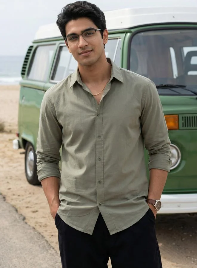 ترولوم Men Comfort Solid Casual Shirt