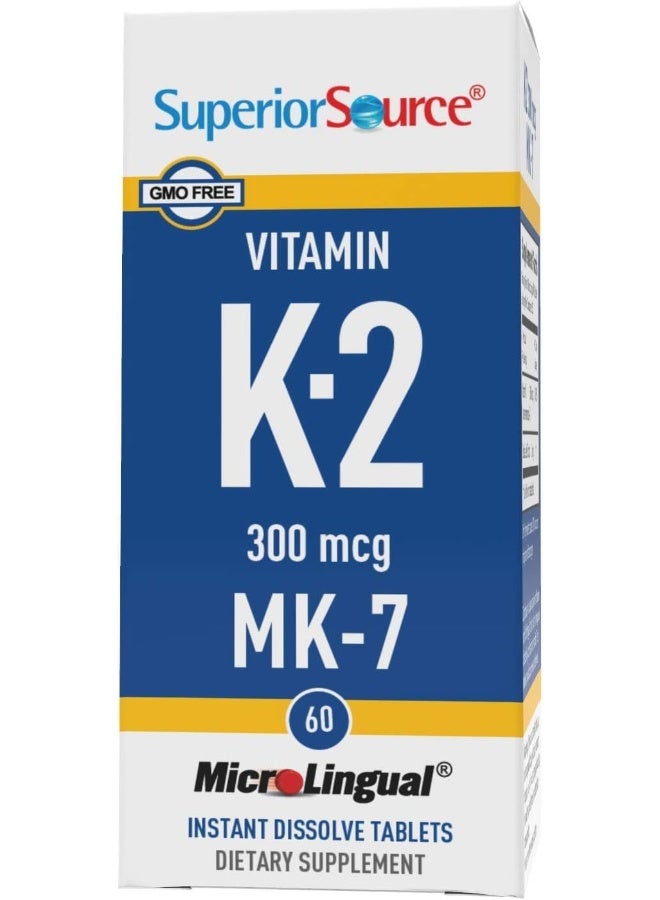 Superior Source فيتامين K2 300 ميكروغرام أقراص تذوب بسرعة للبالغين - Image 4