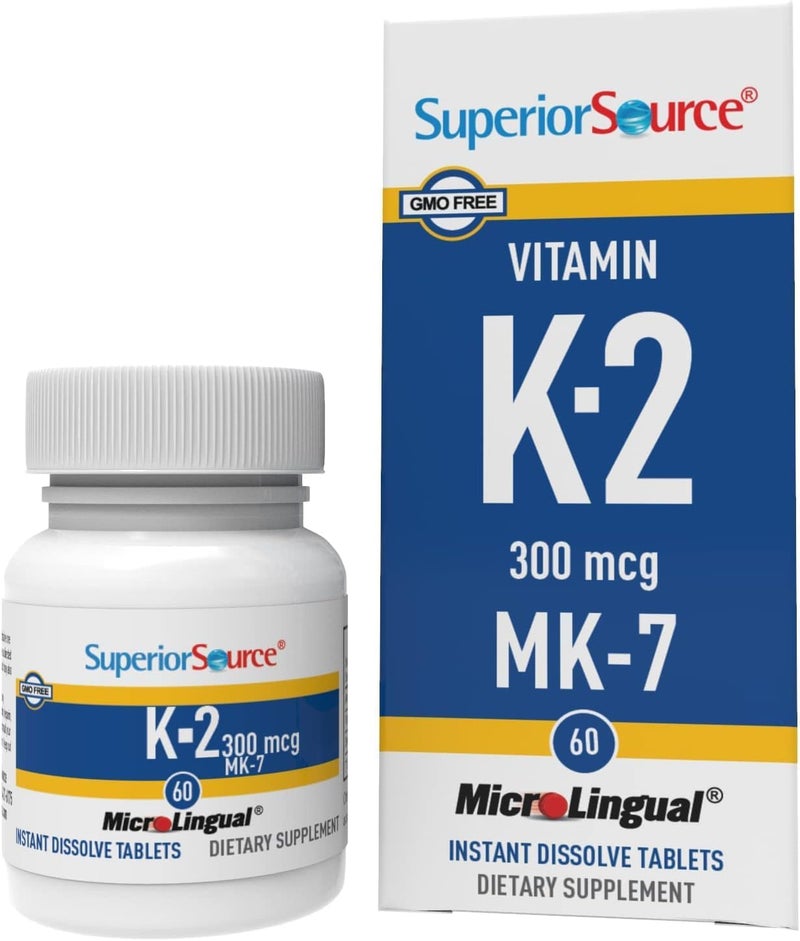 Superior Source فيتامين K2 300 ميكروغرام أقراص تذوب بسرعة للبالغين - Image 1