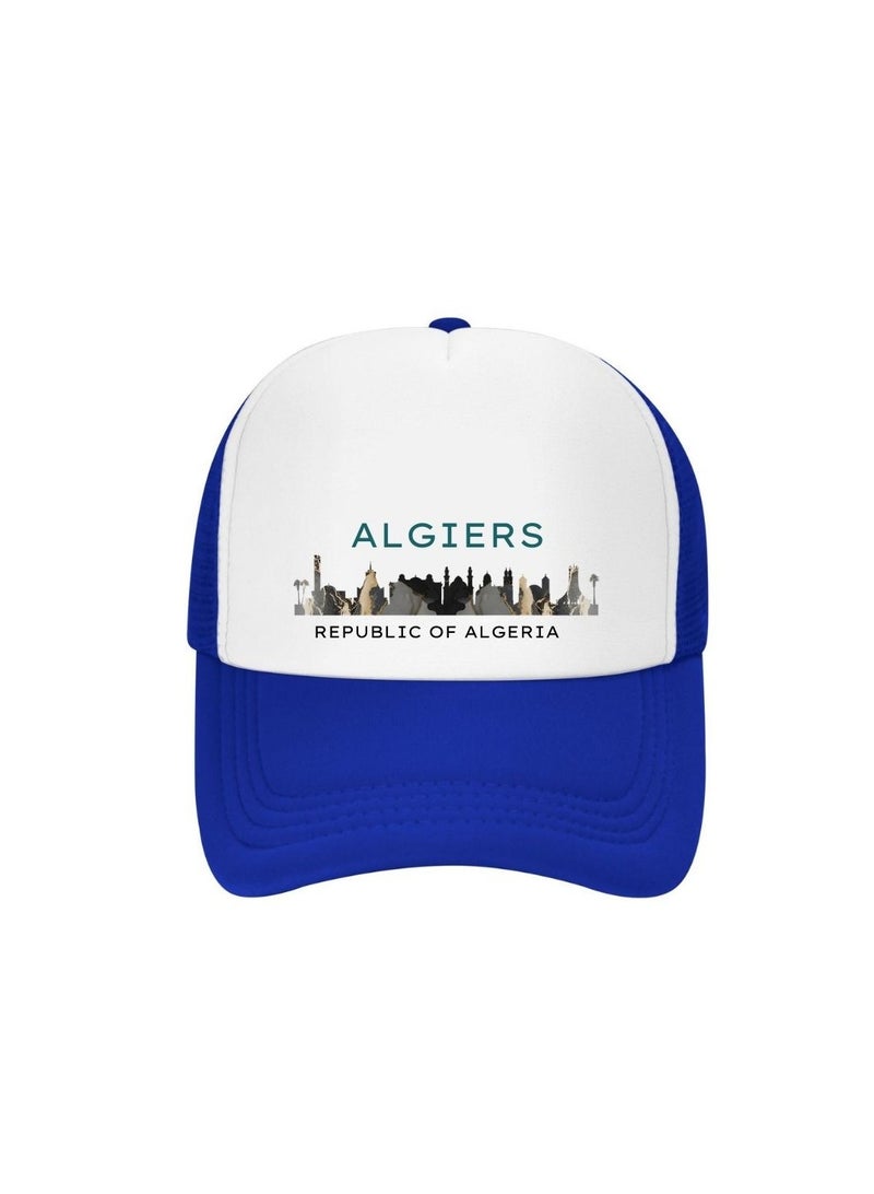 PRINTSHOP4ME Algeria Mesh Cap With Plastic Closure For Men And Women–Perfect For Sports,Outdoor Activities And Casual Wear–Great Gift For Sports Fans And Events - Image 1