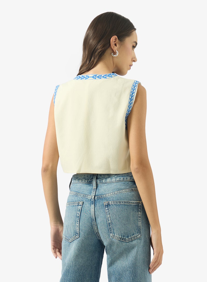 جينجر صدرية مطرزة بالزهور - Image 2