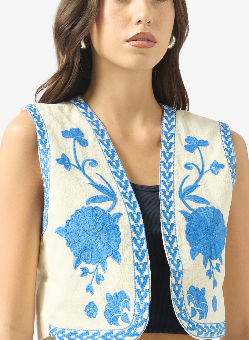 جينجر صدرية مطرزة بالزهور - Image 3