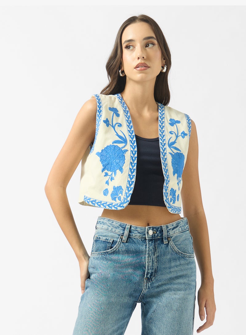 جينجر صدرية مطرزة بالزهور - Image 1