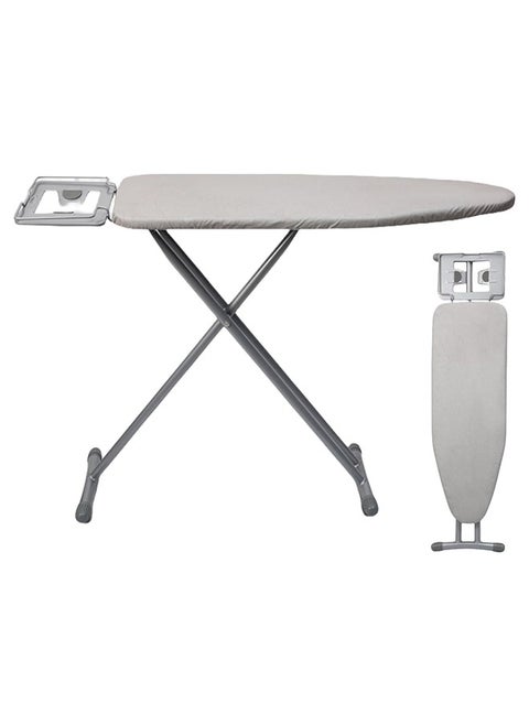 Sky-Touch Ironing Board 110x33cm, Folding Ironing Stand with Jumbo Iron Rest, Heavy Sturdy Metal Frame Legs Iron Stand, Ironing Board Adjustable Height for Home Laundry Room or Dorm Use, Grey