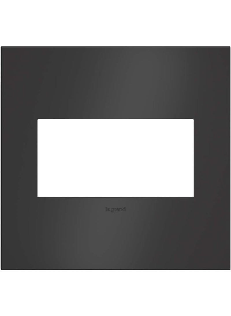 Adorne Legrand adorne Satin Black 2Gang Wall Plate AWC2GSBL4 