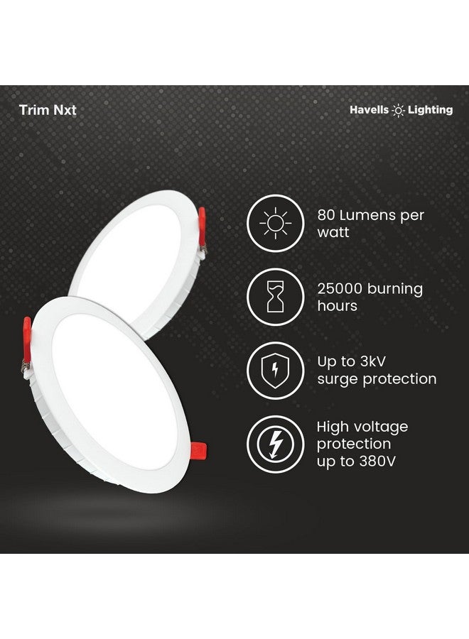 Havells Havells Plastic Trim NXT 10W LED Round Downlighter|Neutral White|Energy Efficient|Ultra Bright Light|Suited for Low Ceiling|Premium and Compact Design |Upto 3KV Surge Protection|Anti Glare|Pack of 1  - Image 5