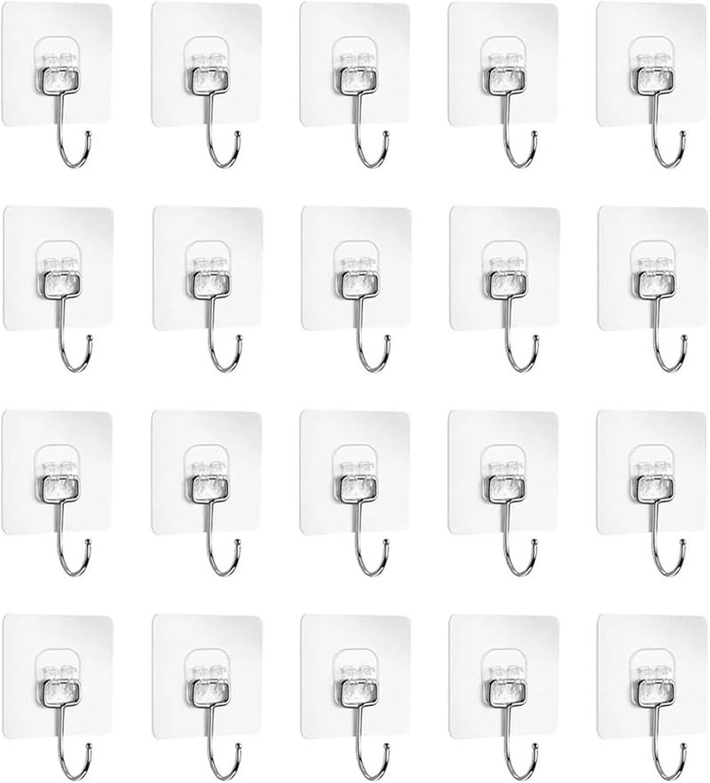 خطافات كبيرة ذاتية اللصق متينة 100 قطعة قابلة للفصل لتعليق الحائط للمطبخ والحمام - Image 4