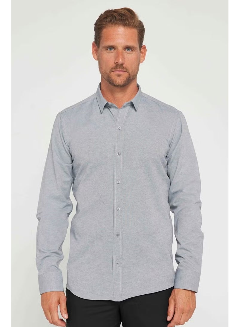 Tudors Modern Slim Fit Cotton Easy Iron Dobby Men's Shirt - Image 2