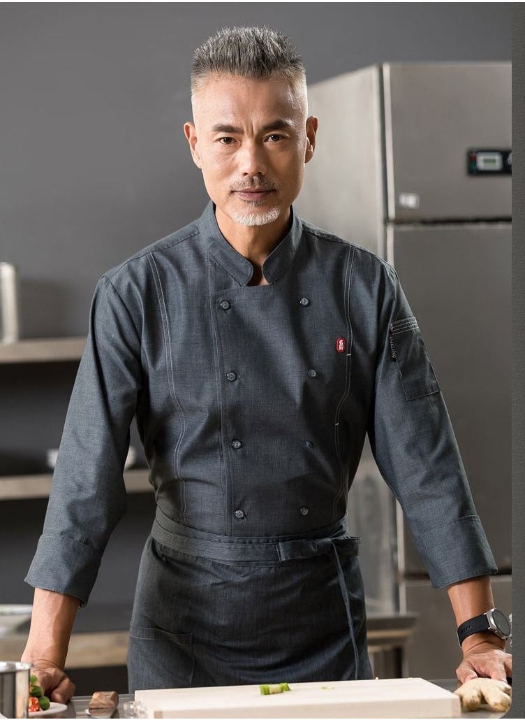 Gasin Chef Uniform Suitable For Hotel Western Restaurant Apron Suit Long Sleeves  - Image 1