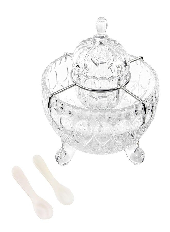 DUEBEL Caviar Server Set with 2 Mother of Pearl Spoons - Elegant Droplet Pattern Serving Bowl for Caviar, Shrimp, and More in Kitchen, Restaurant and Catering Events - Image 2