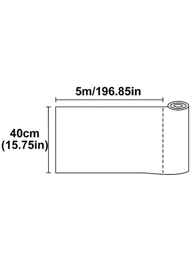 كيلا ورق حائط فينيل ذاتي اللصق، أرضيات فينيل لاصقة، لفة ورق حائط مقاومة للماء للأرضيات والأسقف والجدران، 15.7 بوصة × 196 بوصة (40 سم × 5 م) - Image 2