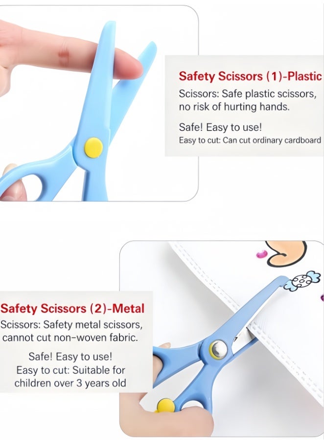 Children's Paper Cutting Set for Kids, 3-8 Years Old, Plastic Safety Scissors Included, Progressive Difficulty Patterns, Preschool Toddler DIY Craft Kit, Safe & Non-Toxic, Home Activity for Little Hands - Image 4