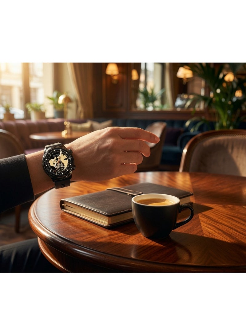Smartberry S612 5G Smartwatch with 1.53 Inch AMOLED HD Full Touch Display, SIM Card Support, Bluetooth Calling, Health Monitoring, Multi-Sport Modes, 3 Interchangeable Watch Straps, Premium Smart Watch for Android, Black - Image 5