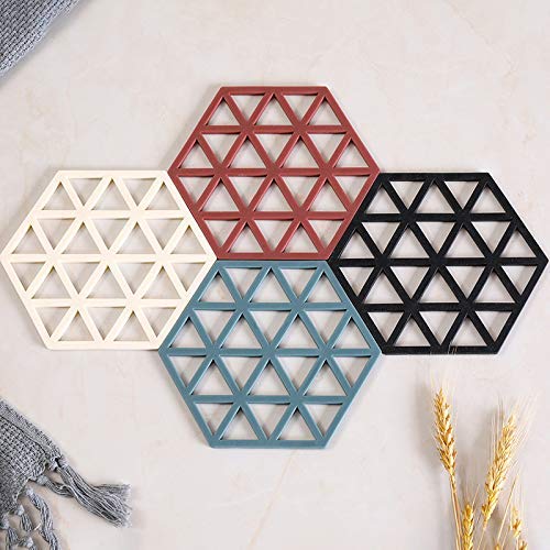 OANGO Tea Coaster NonSlip Placemat High Temperature Insulation Pad Hollow Pot Mat Bowl with Antihot Plastic Placemat Set Random Color Mix 6 - Image 5