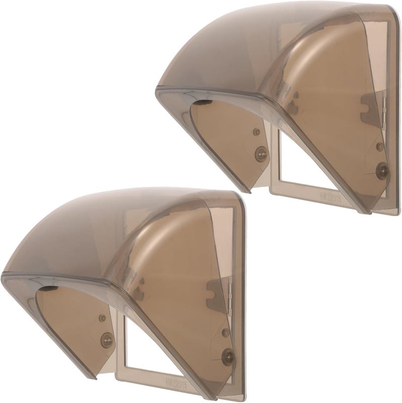 2pcs Socket Cover Outdoor Wall Socket Protector Durable and Easy to Install for Bathrooms and Kitchens Heavy-duty Weather-resistant Case - Image 1