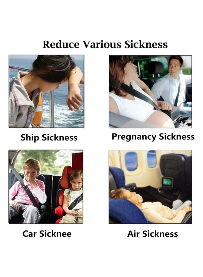 Generic 3 Pairs Motion Sickness Nausea Relief Wristbands Travel Acupressure rings for Car airliner Sea Sickness Adult Children Black Grey Blu  - Image 5