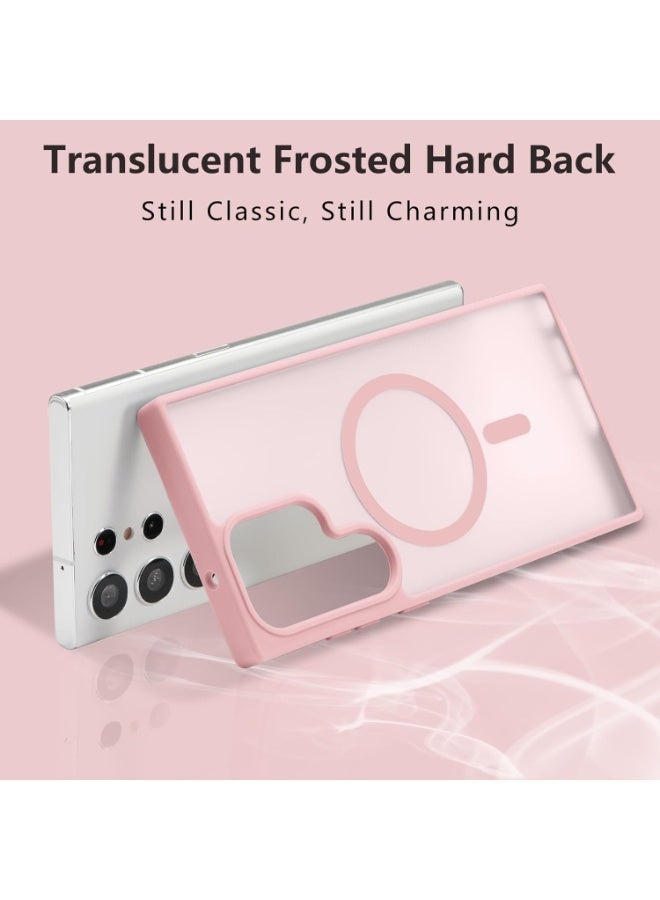 أكاليكس جراب مغناطيسي لهاتف سامسونج جالاكسي إس 26 ألترا، ظهر غير لامع شفاف، جراب مغناطيسي مقاوم للصدمات متوافق مع ماج سيف، لهاتف سامسونج جالاكسي إس 26 ألترا (وردي) - Image 2