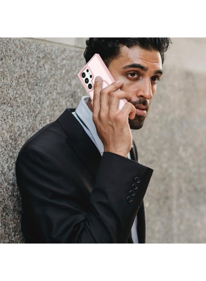 أكاليكس جراب مغناطيسي لهاتف سامسونج جالاكسي إس 26 ألترا، ظهر غير لامع شفاف، جراب مغناطيسي مقاوم للصدمات متوافق مع ماج سيف، لهاتف سامسونج جالاكسي إس 26 ألترا (وردي) - Image 5