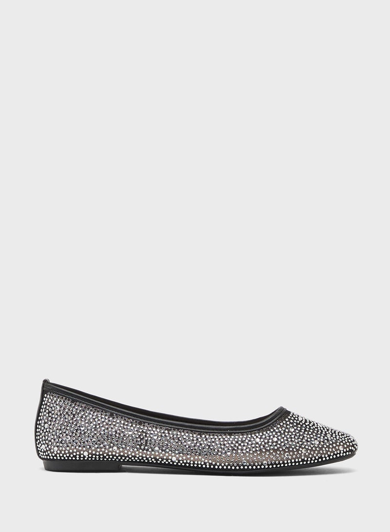 Truffle Mesh Ballerina Flat - Image 1