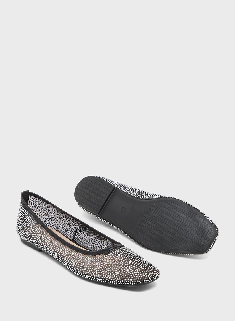 Truffle Mesh Ballerina Flat - Image 3