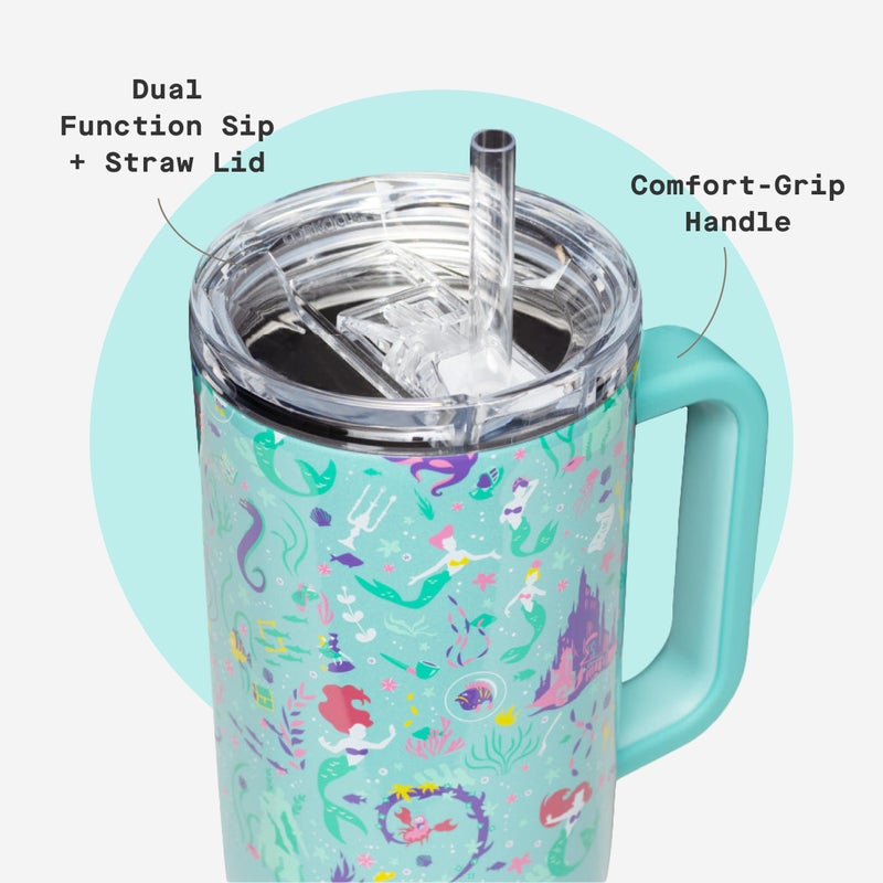 Corkcicle Cruiser Insulated Tumbler with Handle & Straw - Keeps Drinks Ice Cold - Triple-Insulated - Leakproof Travel Mug - BPA-Free - Summer Drinkware Gift - 40 oz, Princess Belle - Image 5