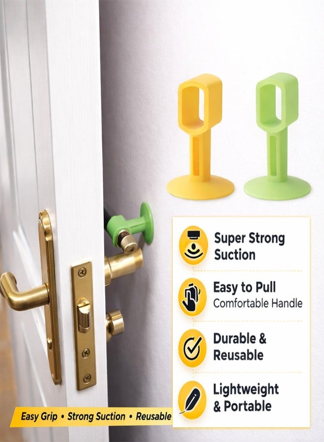 Oblivion Door Stopper 4 Pcs - Self Sucking Silicone Anti-Slip Floor Mounted Door Holder - Durable Strong Suction Cup Shock Absorbing Door Safety Stopper for Home, Office, Bathroom and Bedroom Use - Image 5