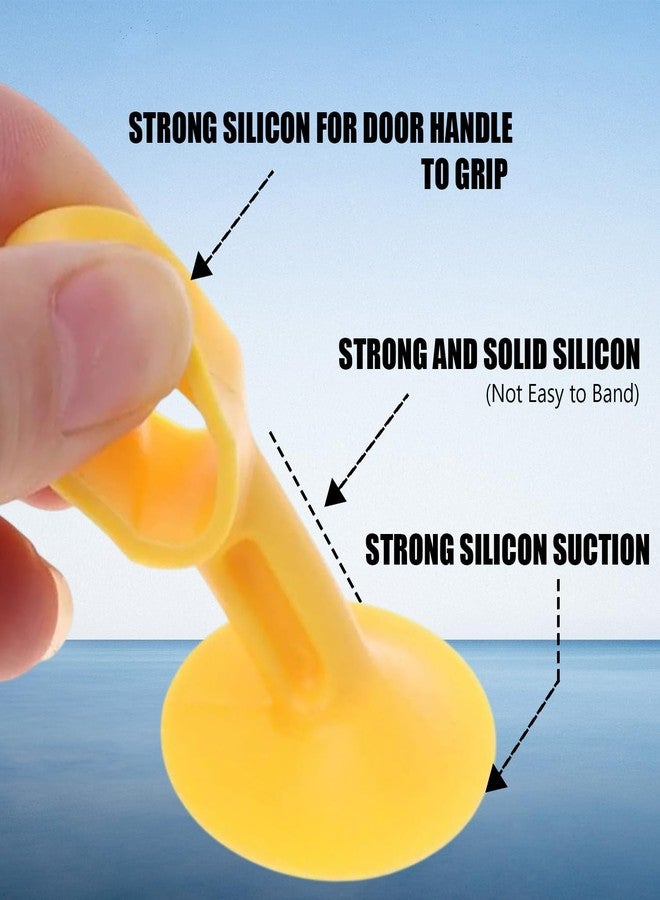 Oblivion Door Stopper 4 Pcs - Self Sucking Silicone Anti-Slip Floor Mounted Door Holder - Durable Strong Suction Cup Shock Absorbing Door Safety Stopper for Home, Office, Bathroom and Bedroom Use - Image 2