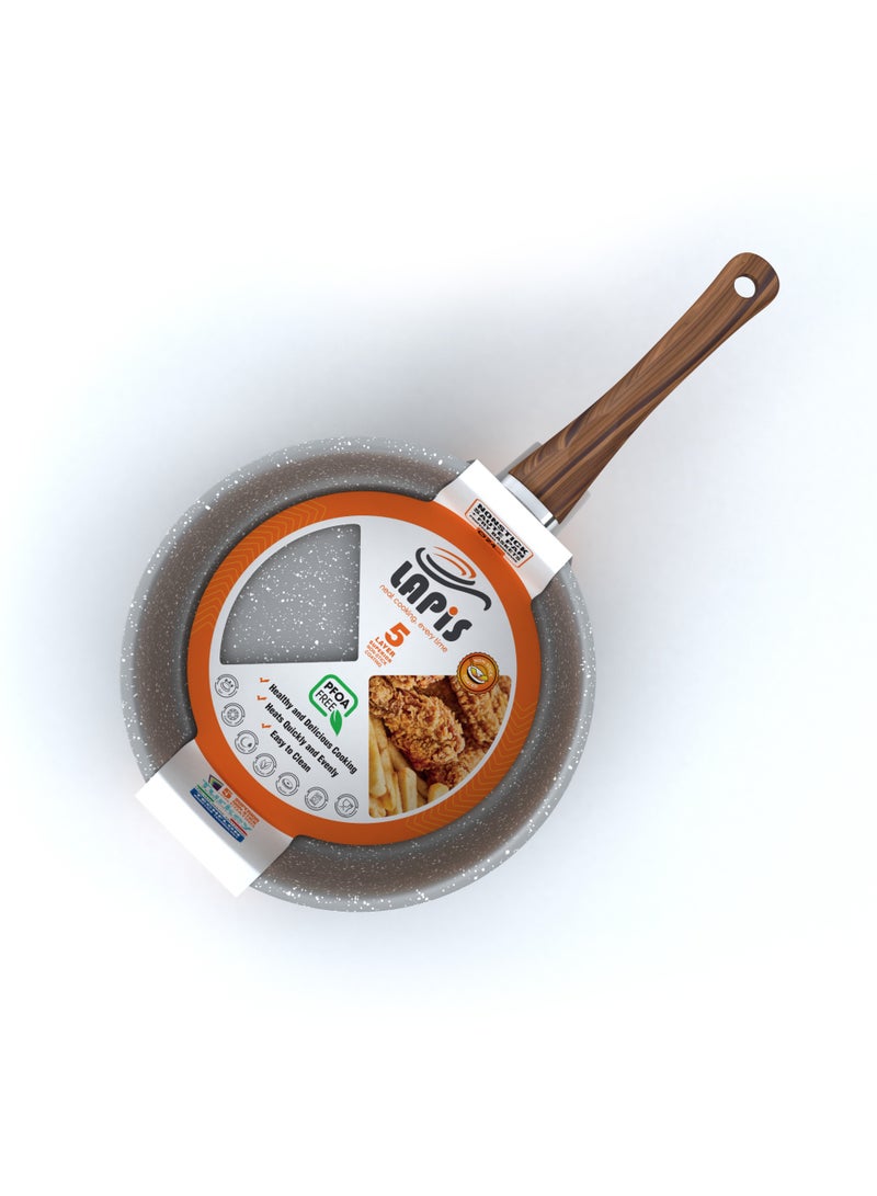 Lapis لابيس سوتيز جرانيت مقاس 24 سم رصاصي بمصفاة استانلس - Image 4