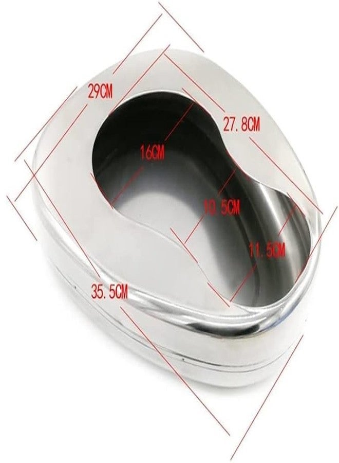 OTICA Bed Pan For Men & Women Unisex Reusable Stainless Steel Bed Pan with Lid - Image 5