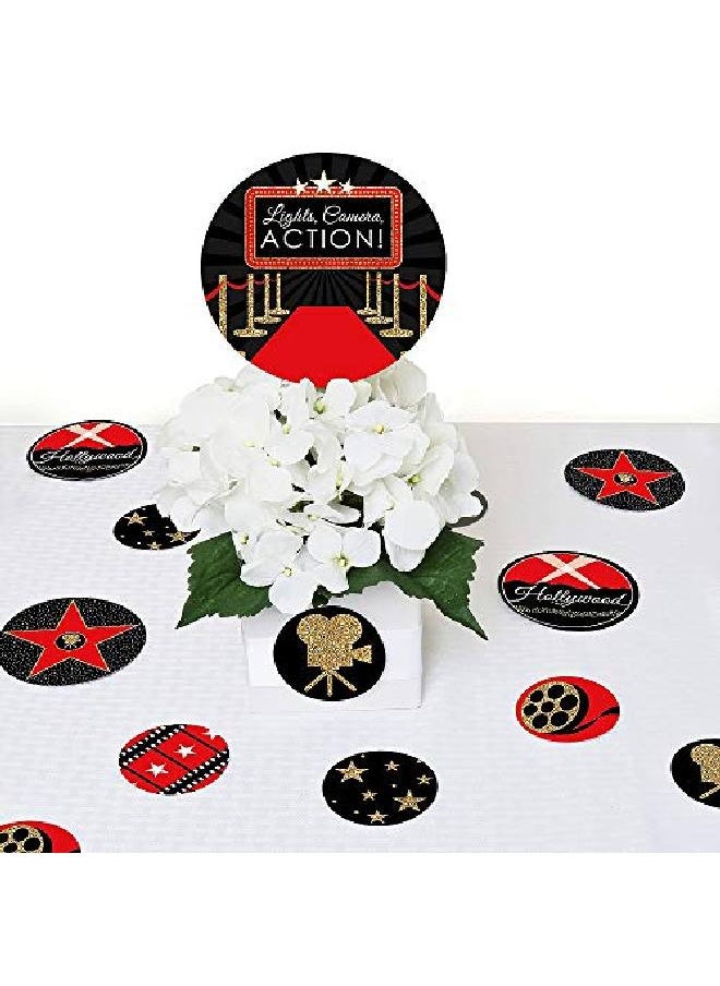 Big Dot of Happiness Red Carpet Hollywood Movie Night Party Giant Circle Confetti Party Decorations Large Confetti 27 Count  - Image 5