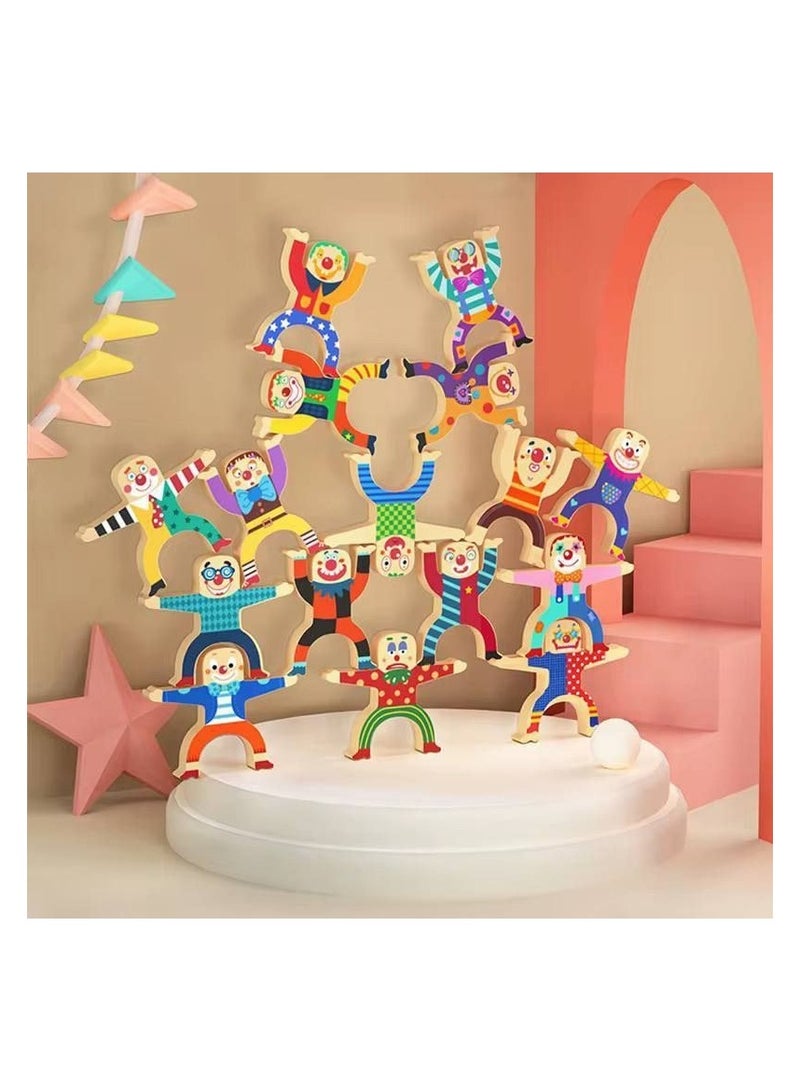 "DIY Wooden Stacking House, Interlocking Hercules Acrobatics, Balancing Competition Building Toys, Wooden Toy for Toddlers, Stacking and Balancing Block Set " - Image 1