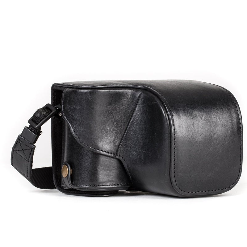 MegaGear Ever Ready Genuine Leather Camera Case and Bag for Sony Alpha A6300, A6000 (16-50 mm) (Black) - Image 2