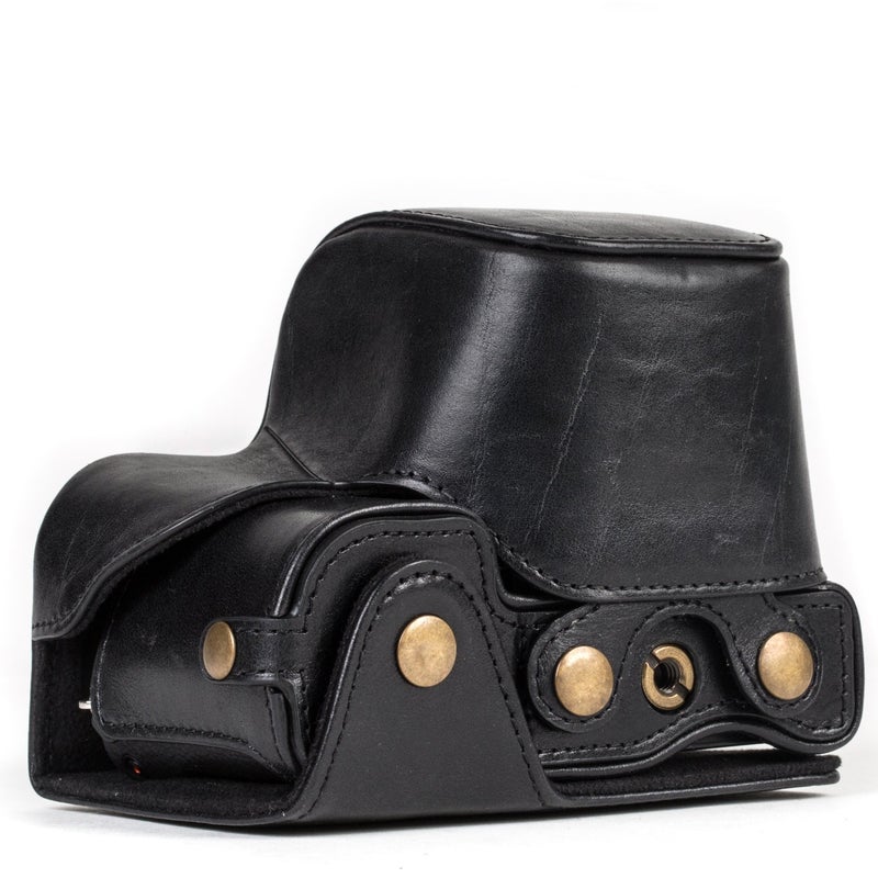 MegaGear Ever Ready Genuine Leather Camera Case and Bag for Sony Alpha A6300, A6000 (16-50 mm) (Black) - Image 1