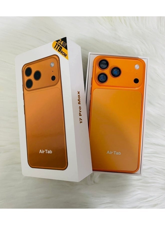 AIR TAB AirTab 17 Pro Max mobile phone from AirTab, 1TB internal storage, 24GB RAM, orange color, similar to iPhone 17 Pro Max - Image 1