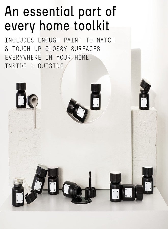 soto Gray Paint Touch Up, Appliance + Porcelain, High-Gloss Finish (No. 73 Moonglow Grey) - 10 milliliters of Enamel + Bathtub Repair for Tub, Tile, Appliances, Interior/Exterior - Image 4