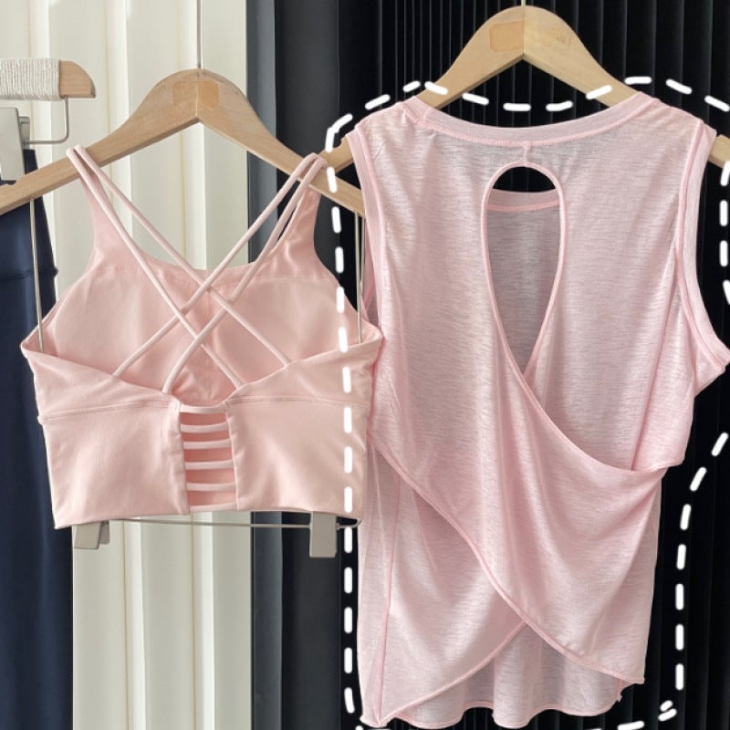 Women's Cutout Cross-Back Sleeveless Yoga Tank Top Summer 2026 - Image 1