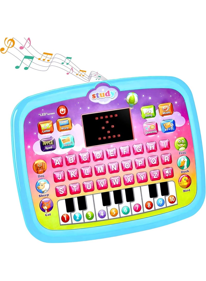 MAGIC VAULT Toddler Tablet Toy for 1–3 Year Olds | Educational Learning Pad with Music, Letters & Piano | Kids Interactive Toy - Image 1