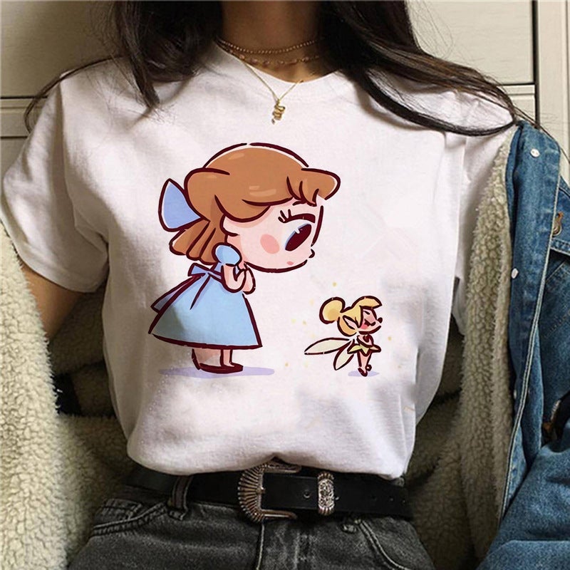 Explosions Y2K Sweet Princess T-Shirt Women'S Harajuku 90 S Mermaid Cute Cotton T-Shirt - Image 5