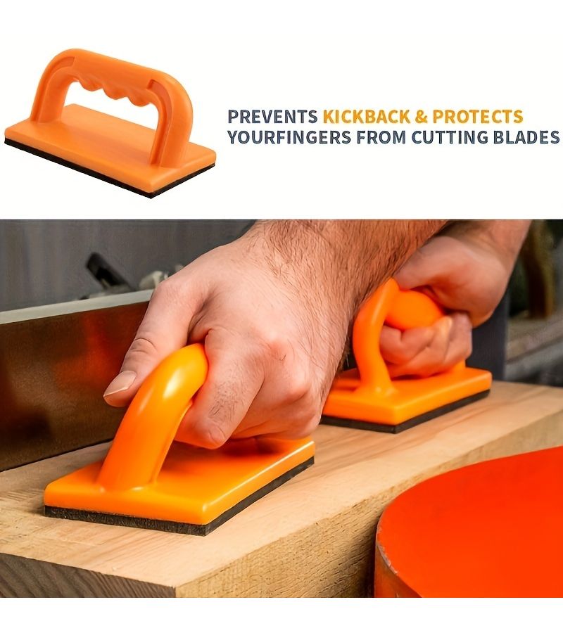 5 Pcs Orange Table Saw Push Block And Push Stick Set For Routers Jointers Woodworking Carpenter Hand Tool - Image 4