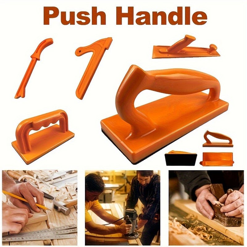 5 Pcs Orange Table Saw Push Block And Push Stick Set For Routers Jointers Woodworking Carpenter Hand Tool - Image 1