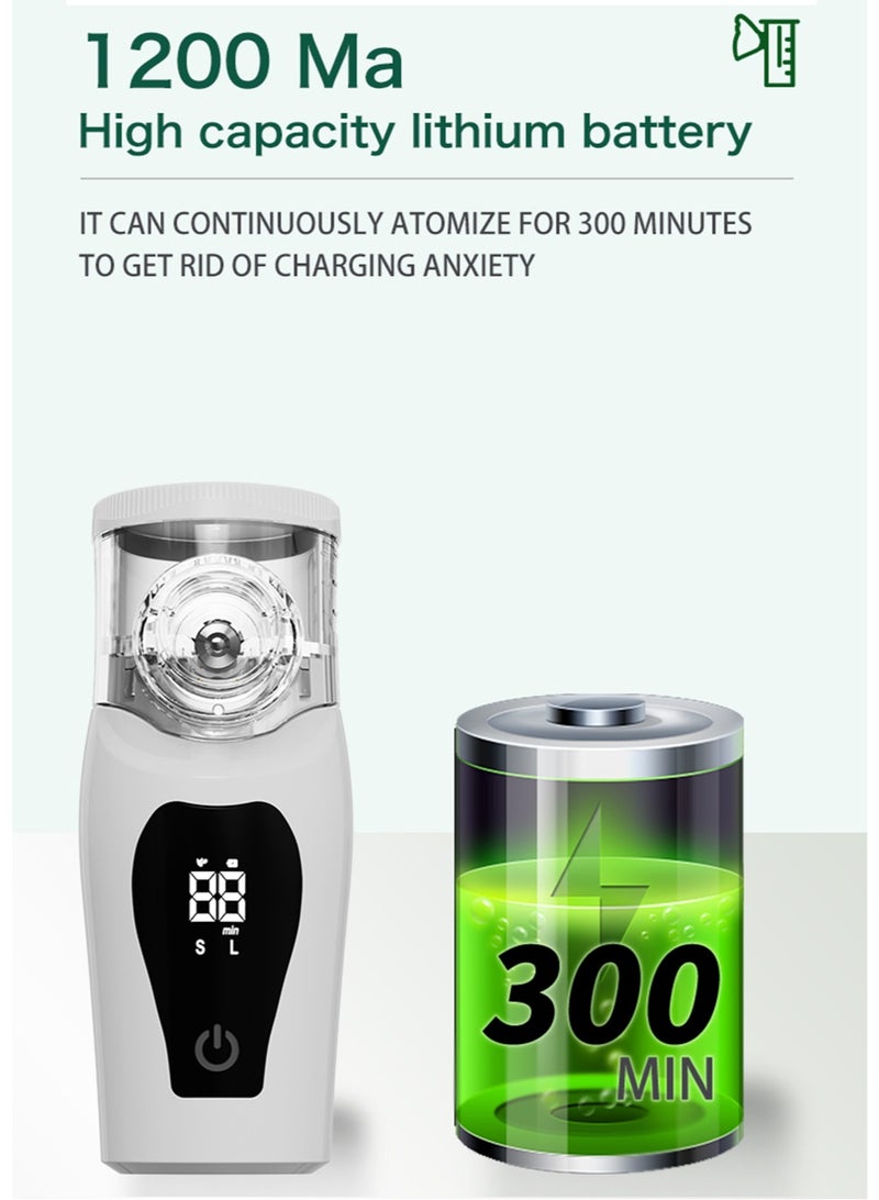 متجر الفرح جهاز استنشاق منزلي بشاشة رقمية LED، جهاز استنشاق محمول فائق الهدوء وطويل الأمد، جهاز استنشاق صغير الحجم مع وضع التنظيف التلقائي، جهاز استنشاق للبالغين والأطفال والسفر والاستخدام المنزلي - Image 4