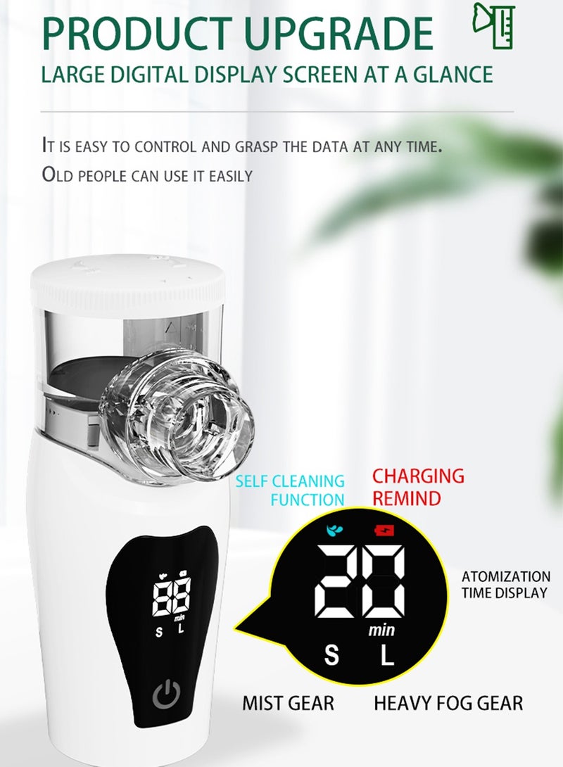 متجر الفرح جهاز استنشاق منزلي بشاشة رقمية LED، جهاز استنشاق محمول فائق الهدوء وطويل الأمد، جهاز استنشاق صغير الحجم مع وضع التنظيف التلقائي، جهاز استنشاق للبالغين والأطفال والسفر والاستخدام المنزلي - Image 2