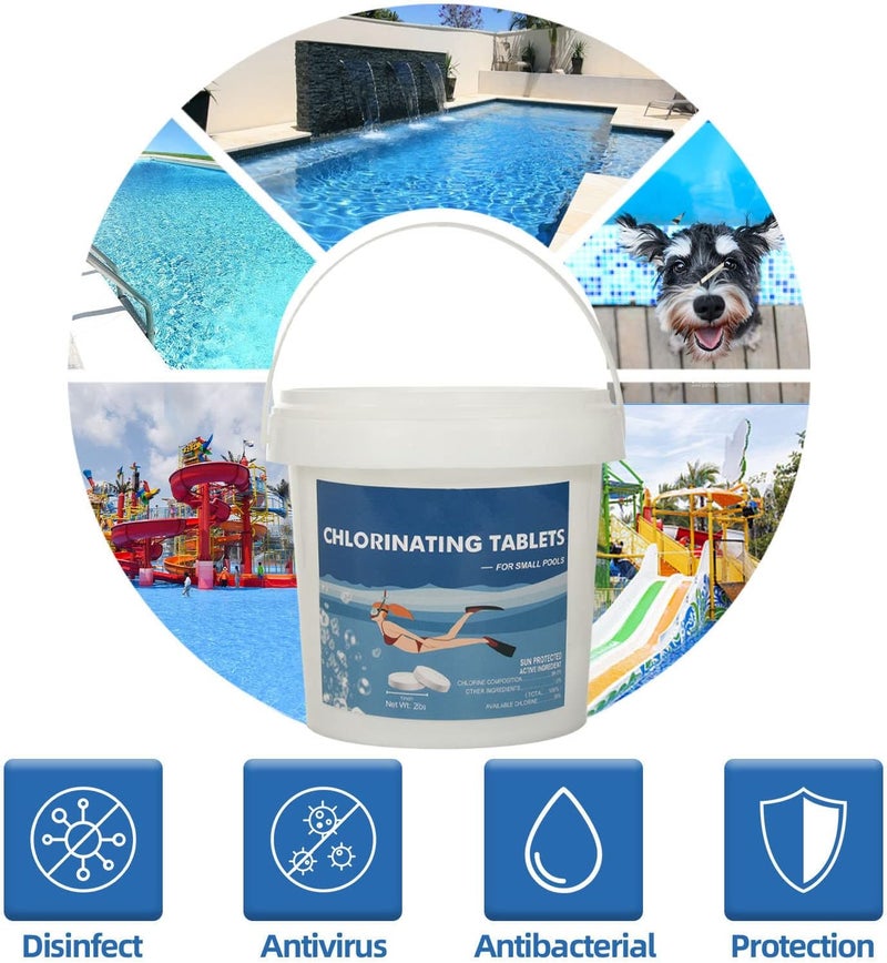 woobles 1 Inch Chlorine Tablets for Pool - 1lb 2lb Chlorine Tabs for Swimming Pool, Chlorinating Tablets Pools Spa Hot Tub (2lb) - Image 5