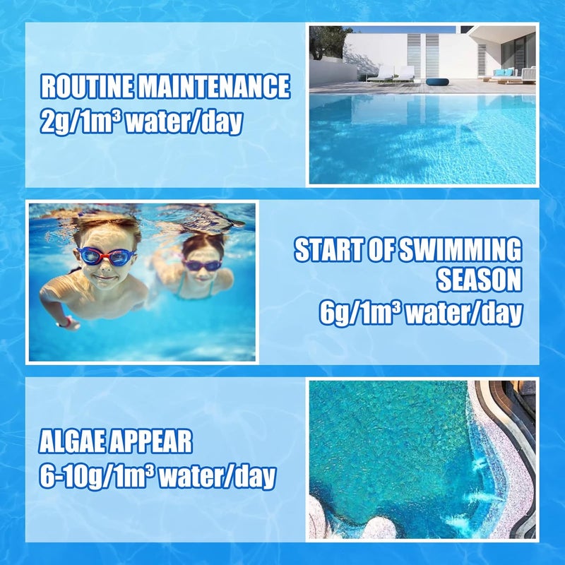 woobles 1 Inch Chlorine Tablets for Pool - 1lb 2lb Chlorine Tabs for Swimming Pool, Chlorinating Tablets Pools Spa Hot Tub (2lb) - Image 4