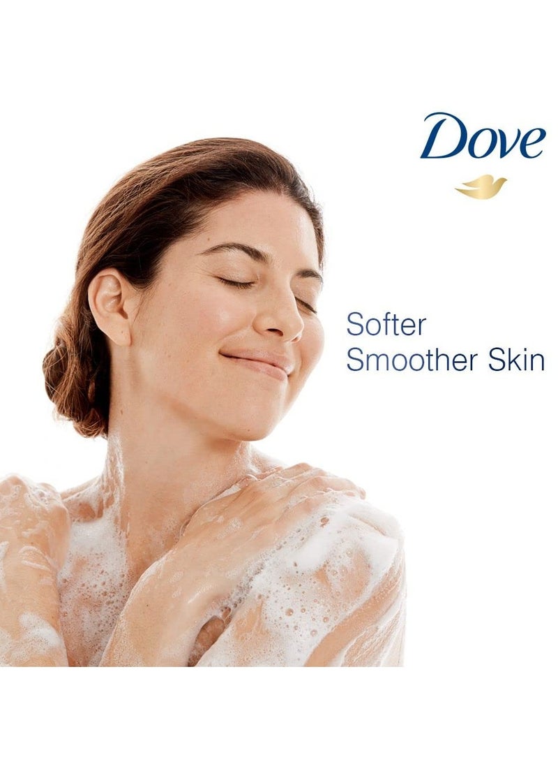 دوف غسول الجسم المغذي والمقشر اللطيف من دوف 800 مل غسول الجسم المرطب لبشرة أكثر نعومة غسول الجسم دوف للنساء والرجال غسول الجسم للبشرة الجافة - Image 3