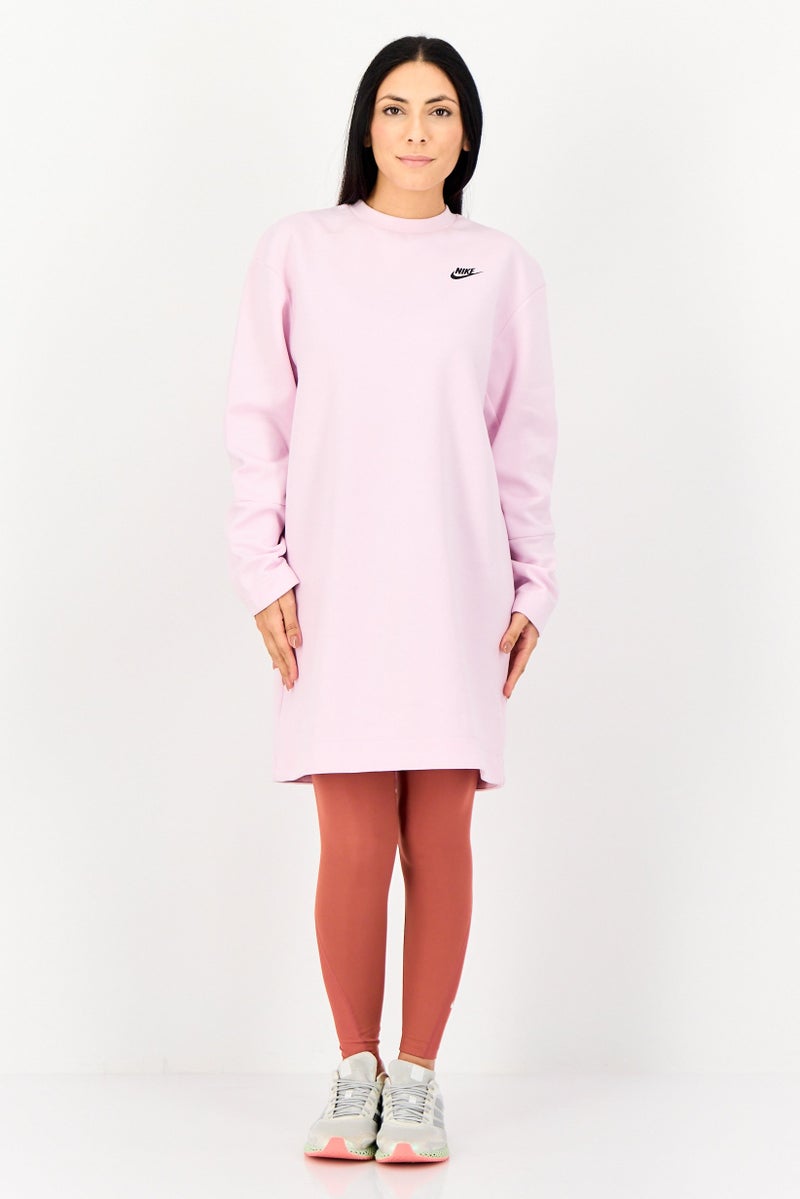 Nike ملابس رياضية نسائية بليزر طويل الأكمام في الهواء الطلق، وردي فاتح - Image 4